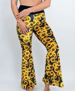 Flow Yoga Wear Sunflower Velvet Flare ♁ NEW ♁