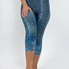 Flow Yoga Wear Pure Capri Leggings Sapphire Serpent Pure Capri Legging