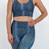 Flow Yoga Wear Sapphire Serpent Comfort Crop Top Comfort Crops