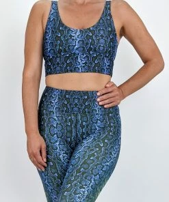Flow Yoga Wear Sapphire Serpent Comfort Crop Top Comfort Crops