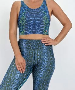 Flow Yoga Wear Sapphire Serpent Comfort Crop Top Comfort Crops 8 Flow Yoga Wear Sapphire Serpent Comfort Crop Top Comfort Crops