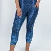 Flow Yoga Wear ❅ WINTER SALE ❅ Sapphire Serpent Pocket 7/8th Legging XXS