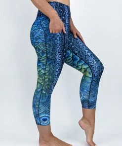 Flow Yoga Wear ❅ WINTER SALE ❅ Sapphire Serpent Pocket 7/8th Legging XXS