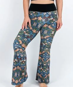 Flow Yoga Wear Strawberry Thief Velvet Flare