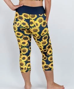 Flow Yoga Wear Sunflower Capri Legging 3XL 7 Flow Yoga Wear Sunflower Capri Legging 3XL
