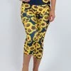 Flow Yoga Wear Sunflower Capri Legging 3XL