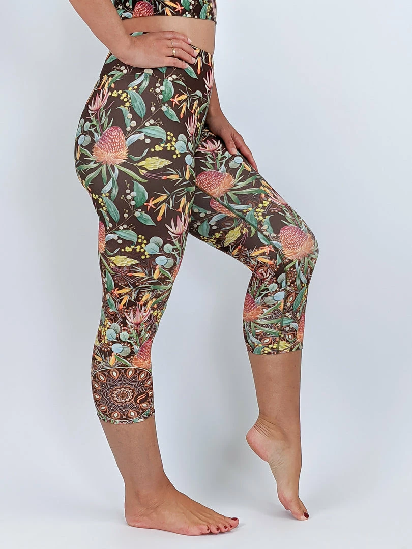 Flow Yoga Wear ⚘ AUSTRALIANA ⚘ Wallum Country Pure Capri Legging 4 Flow Yoga Wear ⚘ AUSTRALIANA ⚘ Wallum Country Pure Capri Legging