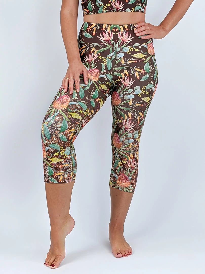Flow Yoga Wear ⚘ AUSTRALIANA ⚘ Wallum Country Pure Capri Legging 3 Flow Yoga Wear ⚘ AUSTRALIANA ⚘ Wallum Country Pure Capri Legging