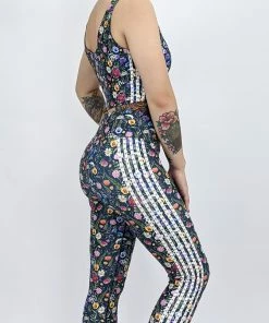 Flow Yoga Wear Ditsy Pure Capri Legging XS, XL-3XL