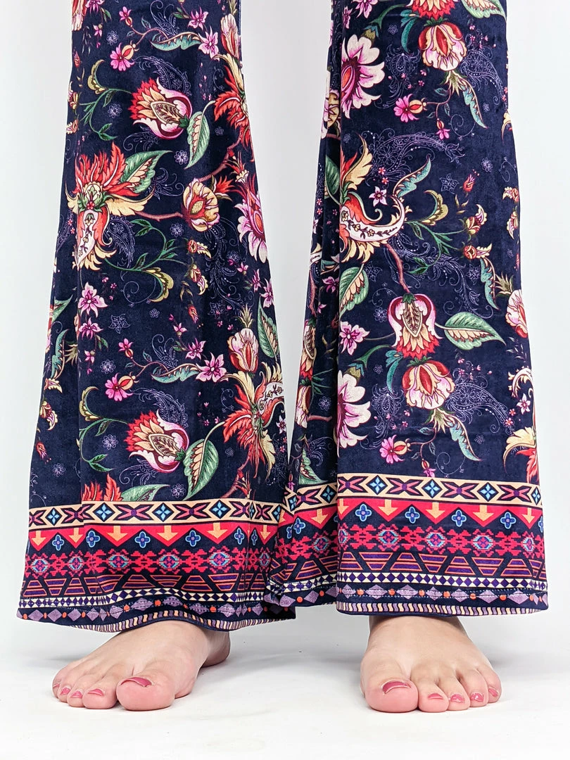 Flow Yoga Wear Flares Zeppelin Paisley Velvet Flare 6 Flow Yoga Wear Flares Zeppelin Paisley Velvet Flare