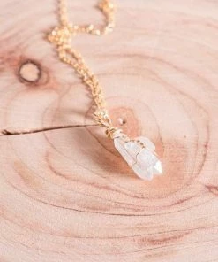 Flow Yoga Wear Jewellery Clear Quartz Dainty Necklace